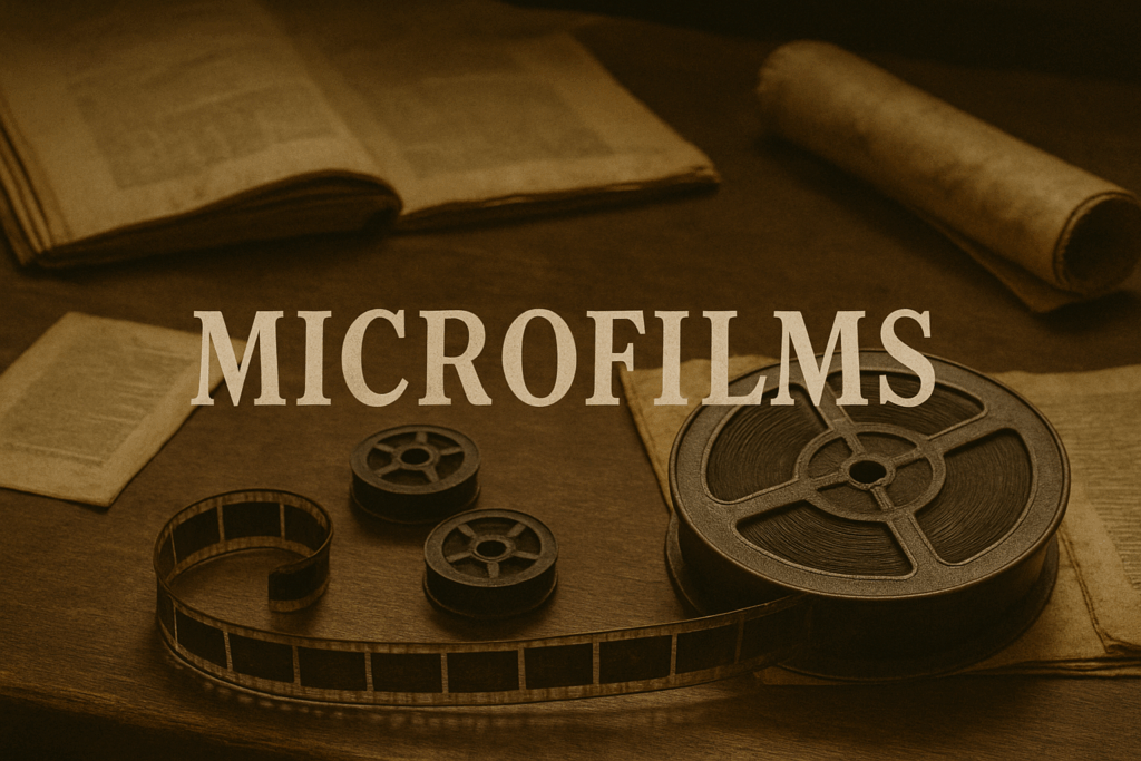 Microfilm reels and archival equipment