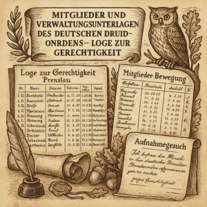 Membership and Administrative Records of the German Druid Order – Lodge 'Zur Gerechtigkeit', Prenzlau (1906–1933) (Irving File 4A)