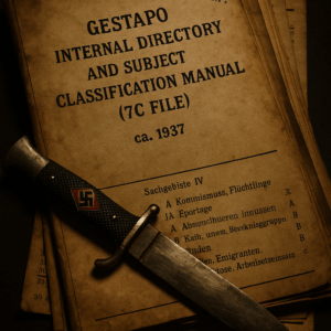 Gestapo Internal Directory and Subject Classification Manual  ca, 1937 (Irving  File 7C)