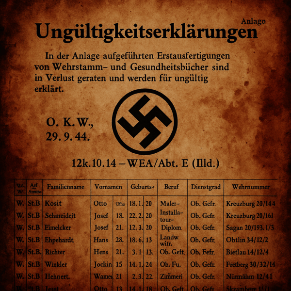 German Army Administrative Bulletins & Honor Lists (1944-1945) (Irving File 7B)