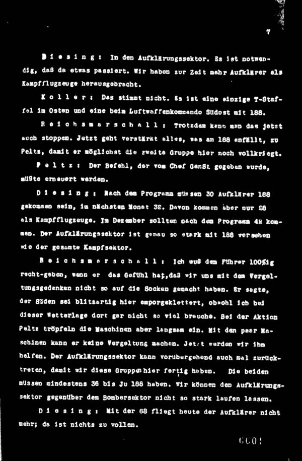Erhard Milch Wartime Conferences Luftwaffe Strategy, Me 262 Policy, and Aircraft Production, 1943–1944 (Irving File 53B) - Negative Reel - Image 2