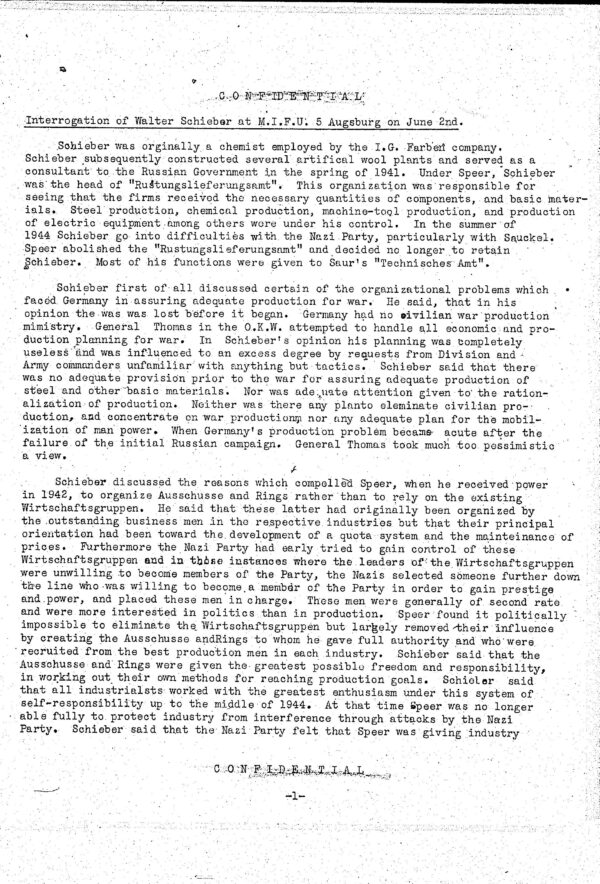 U.S.B.B.S. interrogations; Galland on Luftwaffe day fighter force (Irving File 3) - Image 2
