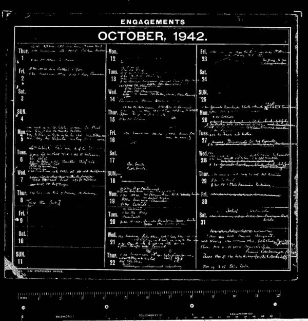 Churchill Desk Diaries 1939-1945 (Irving File 51) - Negative Reel - Image 2