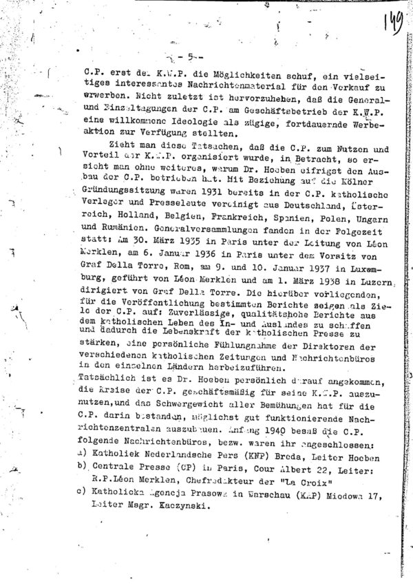 Gestapo Surveillance Reports Religious and Cultural Organizations (1934–1937)(Irving File 4H) - Image 3