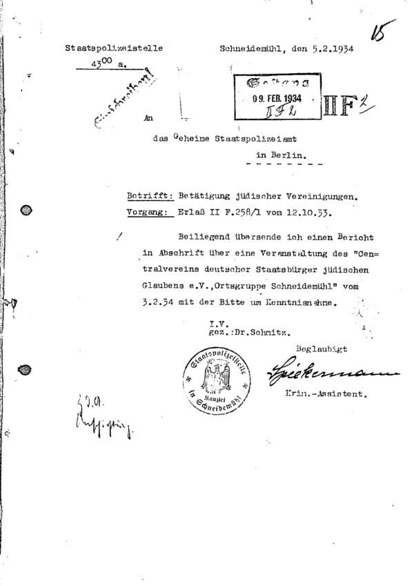Loge zur Gerechtigkeit – Membership and Correspondence Archive (1906–1933)(Irving File 4G) - Image 3