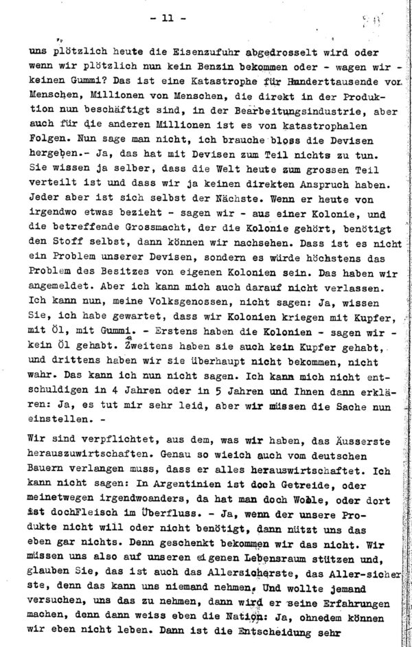 Hitler’s Internal Addresses Unpublished Speech Transcripts, 1937–1939 (Bundesarchiv NS11) (Irving File 88) - Image 2