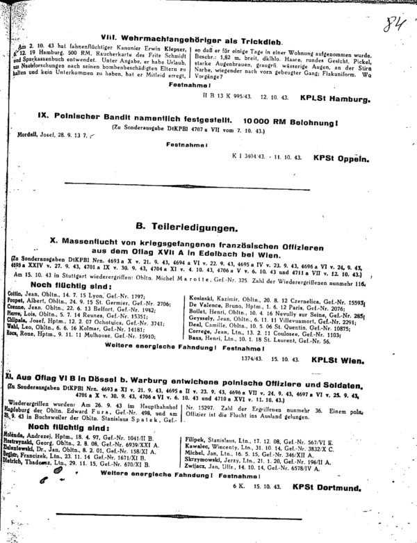German Security Police Administrative Documents, 1937-38 (Irving File 8B) - Image 3