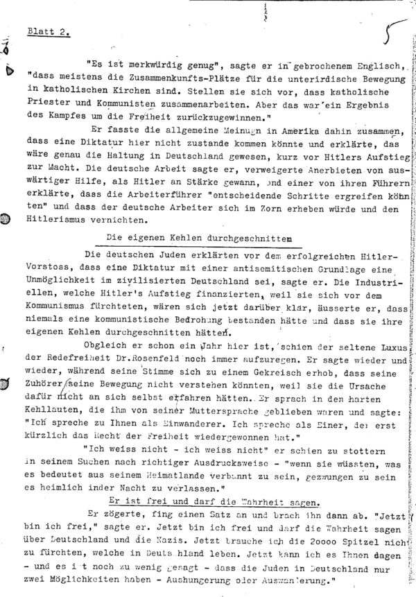 Translated Nazi Era Reports & Press Clippings (1935–1936) (Irving File 6A) - Image 2