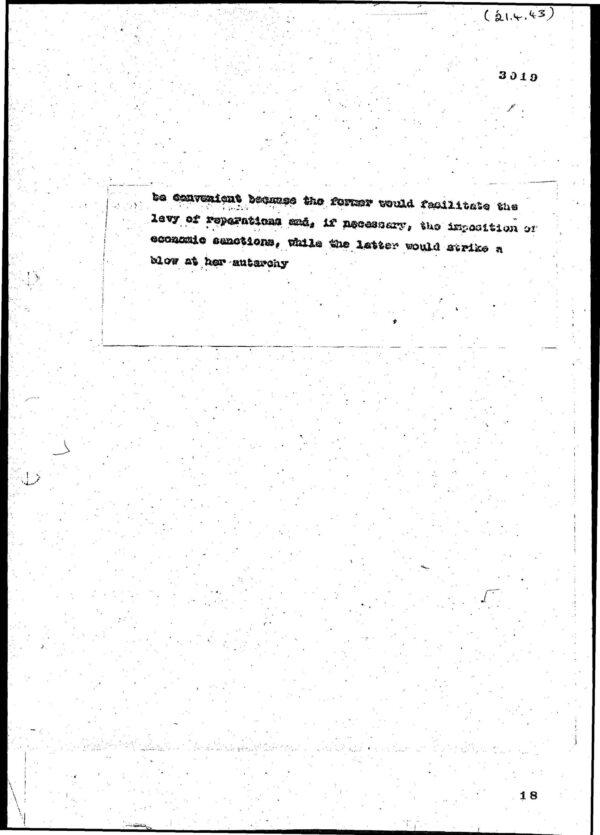 British Documents on the Morgenthau Plan and Post-War Policy Toward Germany (1942–1945) (Irving File 73) - Image 2