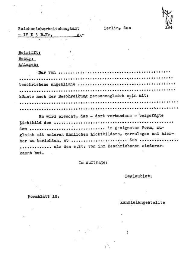 German Security Police and SS Records, 1939–1942 (Irving File 36) - Image 2