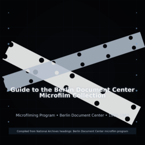 Guide to the Berlin Document Center Microfilm Collection (Irving File T-580)