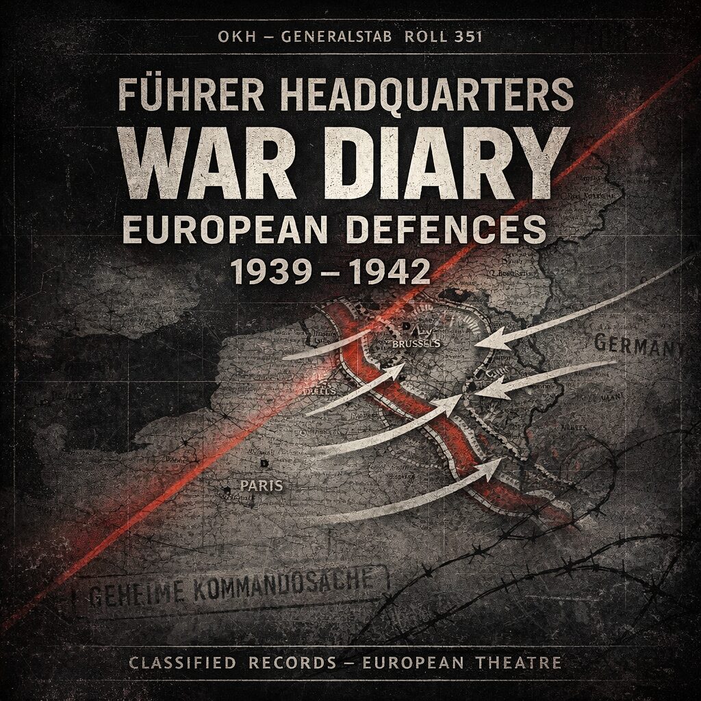 Führer Headquarters War Diary on European Defences, 1939-1942 (Irving file T78-351)